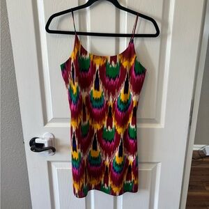 Alice + Olivia Women's Dress Abstract Print Spaghetti Straps Slip Dress Size XS